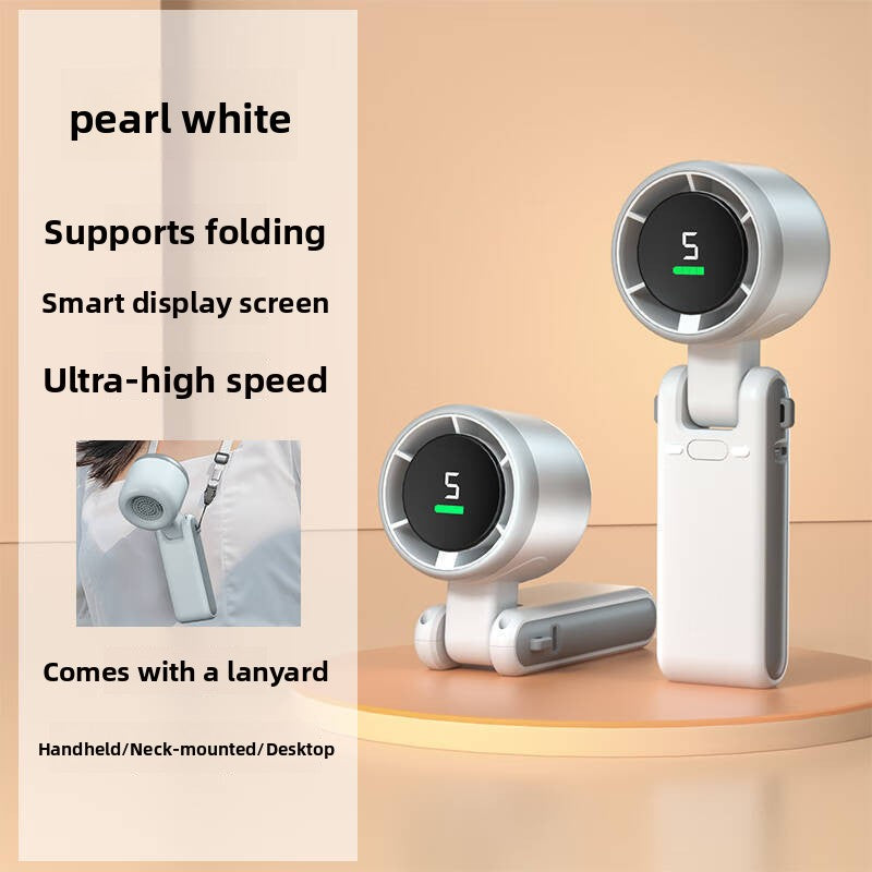 Foldable Digital Display USB Rechargeable Handheld Fan