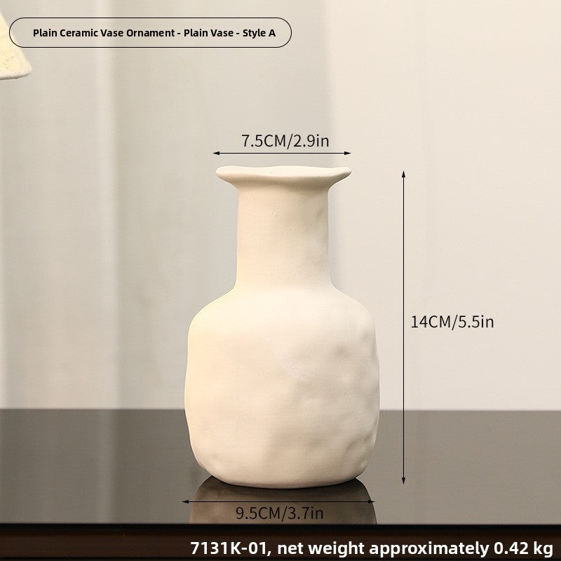 Plain embryo ceramic vase