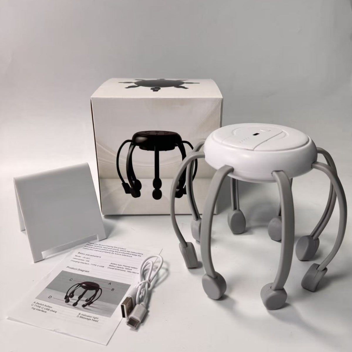 Octopus head massager