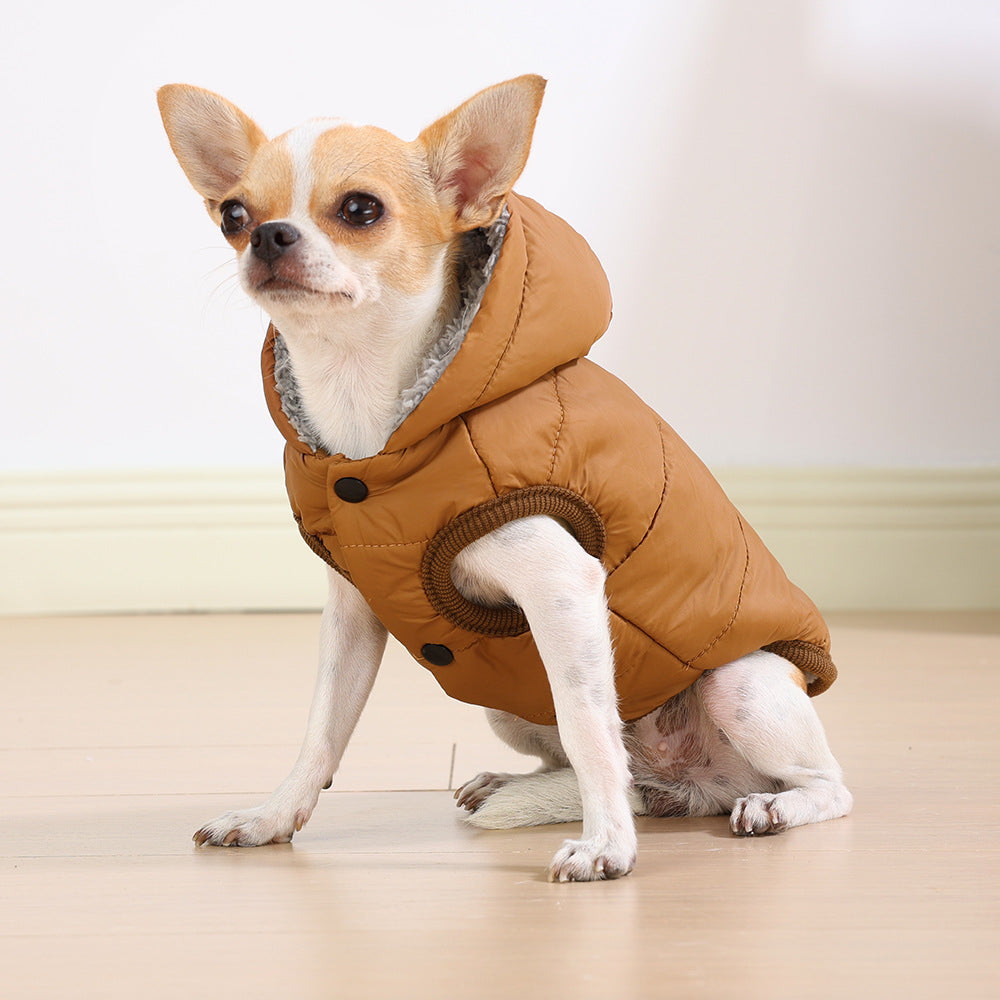 Winter Pet Vest with Hat Set