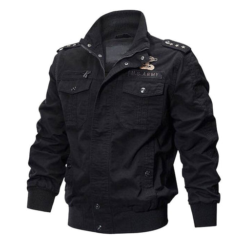 Autumn and Spring New Air Force One Pilot Jacket Men's Thin Washed Embroidered Workwear Denim Jacket Men
