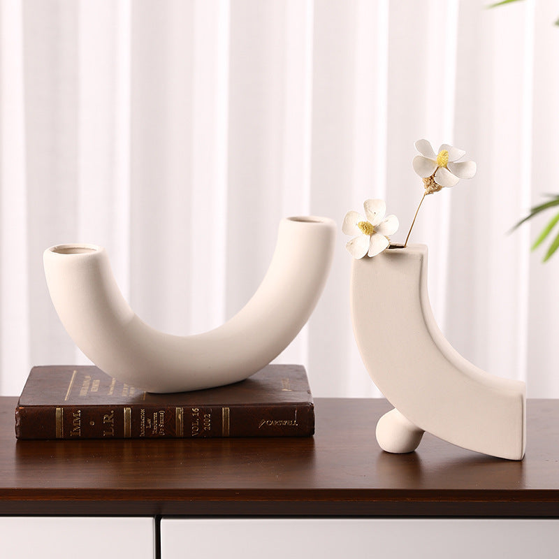 Plain embryo ceramic vase