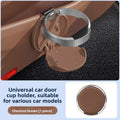 Car door cup holders for in-car storage