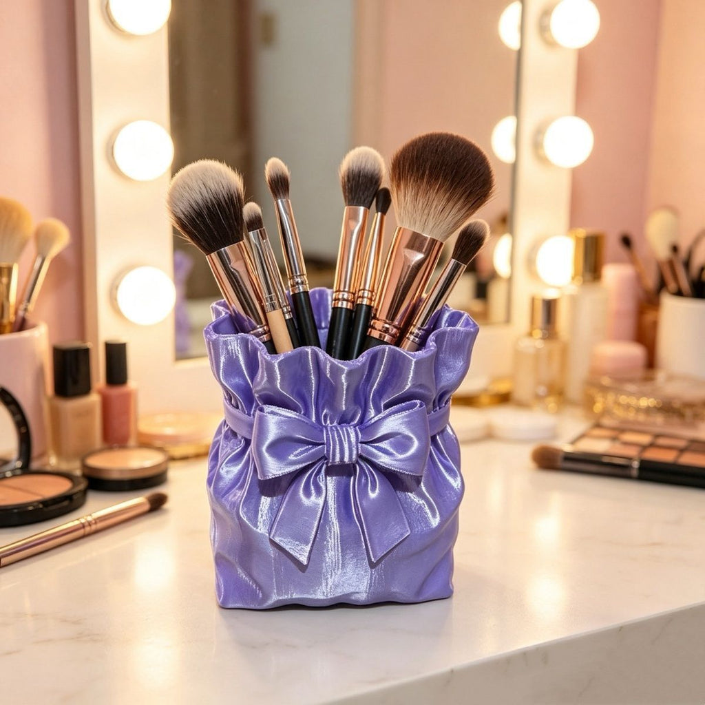 Satin Bowknot Storage Organizer Box