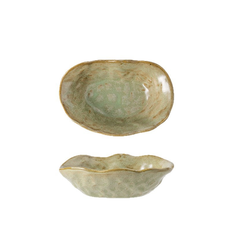 Japanese Ceramic Oyster Dish for Dining