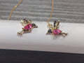 Hummingbird Animal Earrings with Zirconium Details